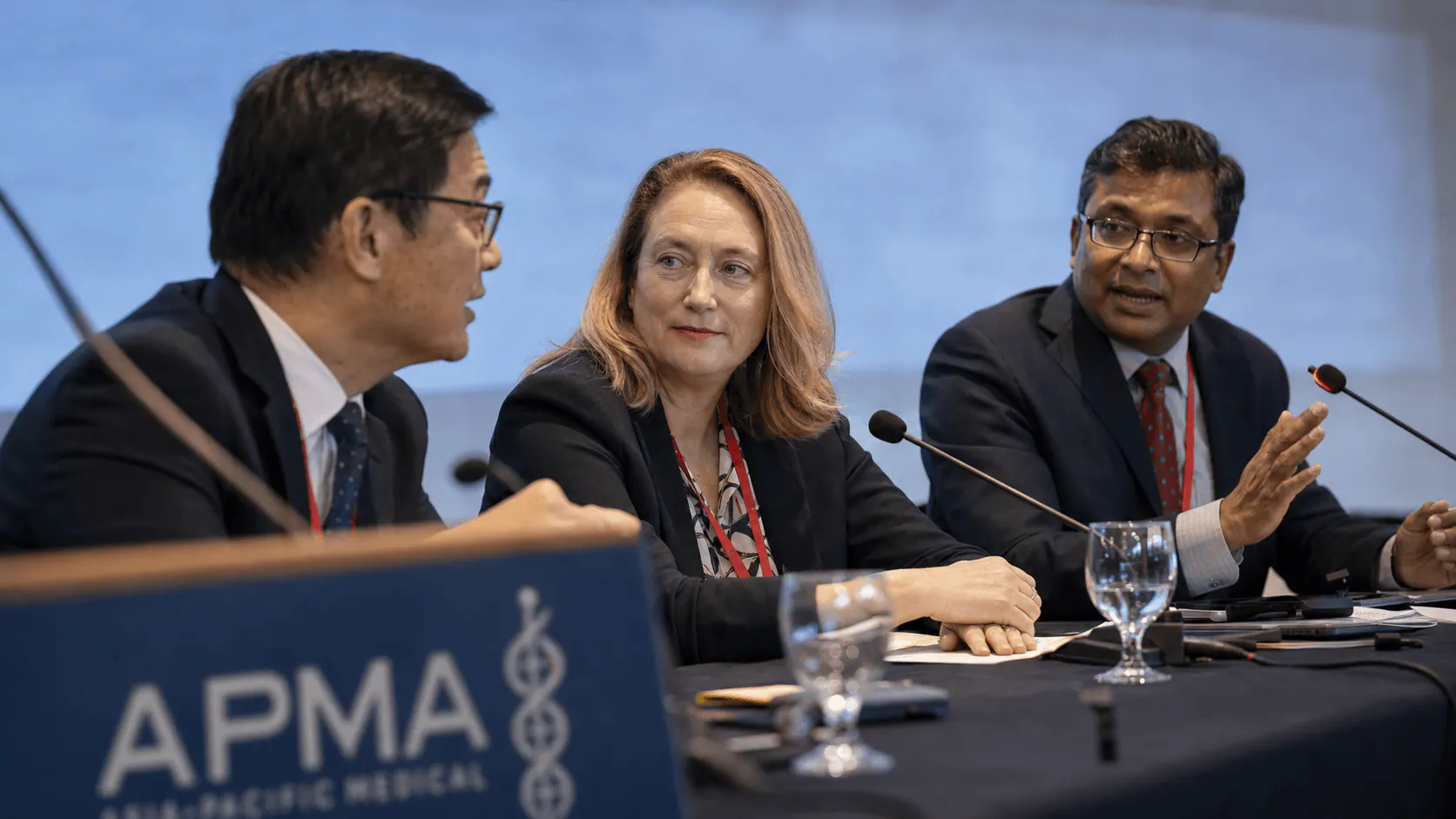 Senior professionals exchanging views during an expert roundtable
